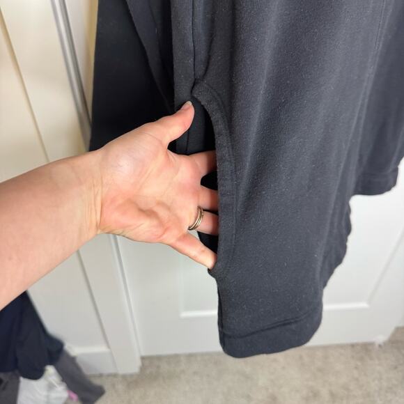 Athleta Cozy Karma Funnel Neck Sweatshirt Black Oversized Size XS - Picture 5 of 7